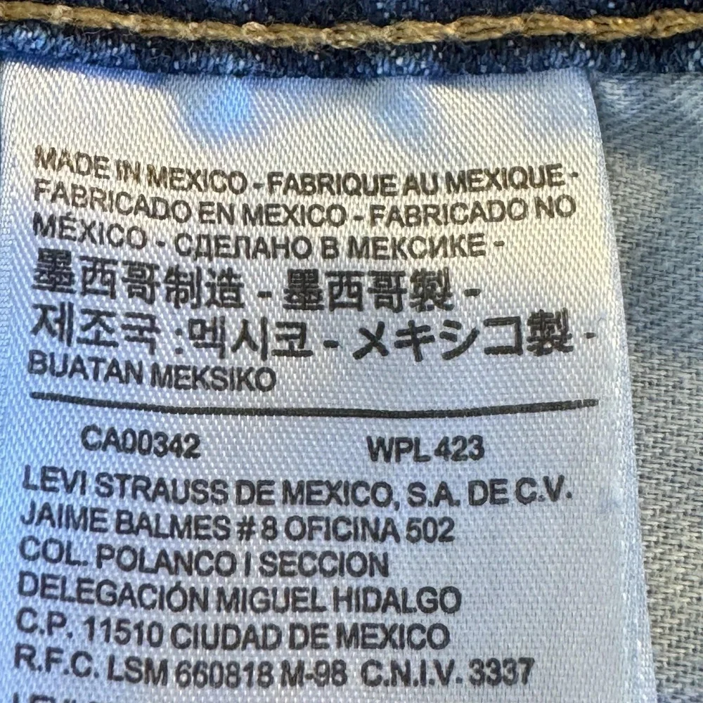 Levis 505 Jeans Mens 40x30 Blue Regular Fit Straight Leg Stretch Denim Zip Fly
